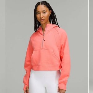 Lululemon Scuba Oversized Half-Zip Hoodie Raspberry Cream